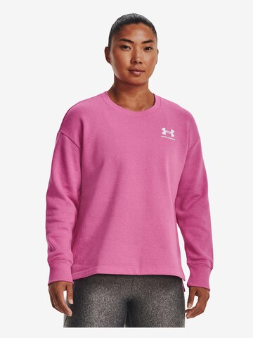 UNDER ARMOUR Athletic Sweatshirt in Pink: front