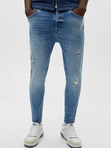 Pull&Bear Slimfit Jeansy w kolorze niebieski