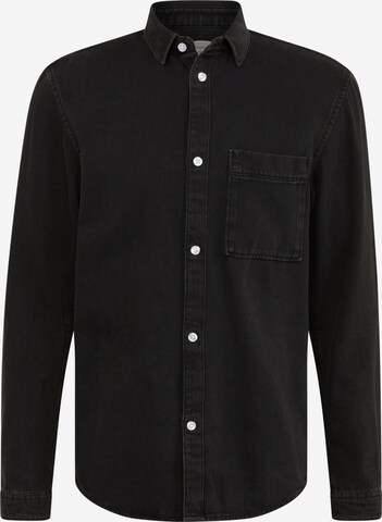 TOM TAILOR DENIM Comfort fit Overhemd in Zwart: voorkant