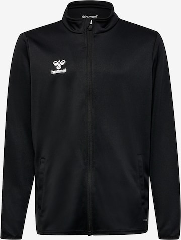 Hummel Athletic Zip-Up Hoodie 'ESSENTIAL' in Black: front
