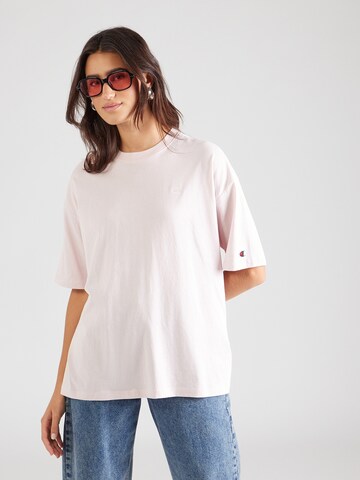Champion Authentic Athletic Apparel Shirt in Roze: voorkant
