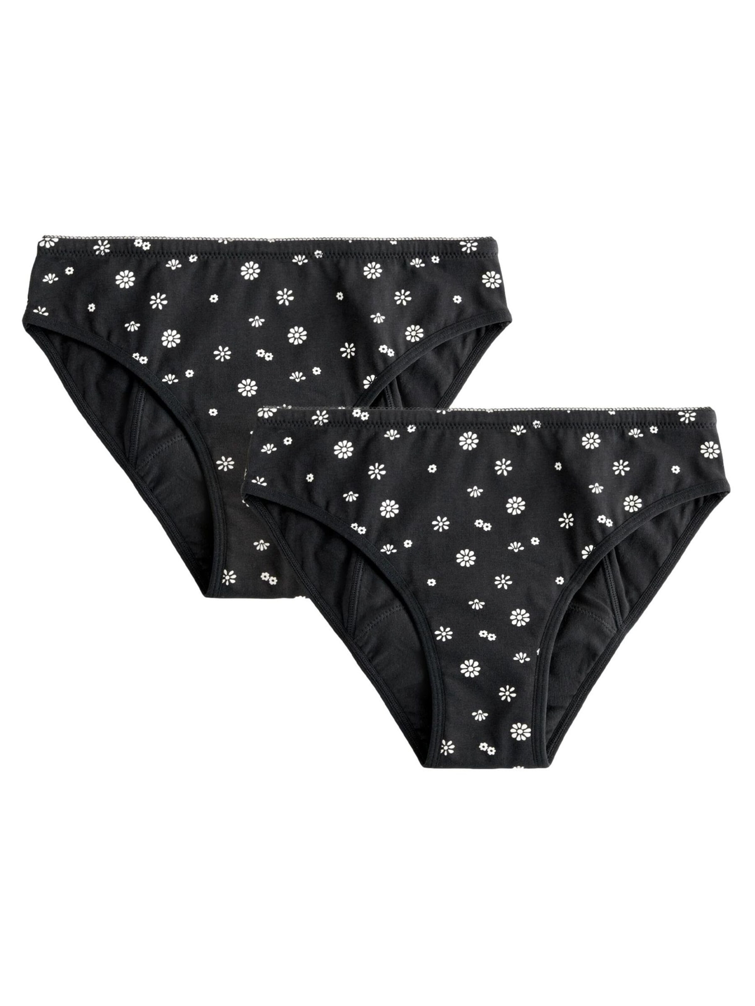 Next Periodenunterhose in Schwarz: Vorderseite