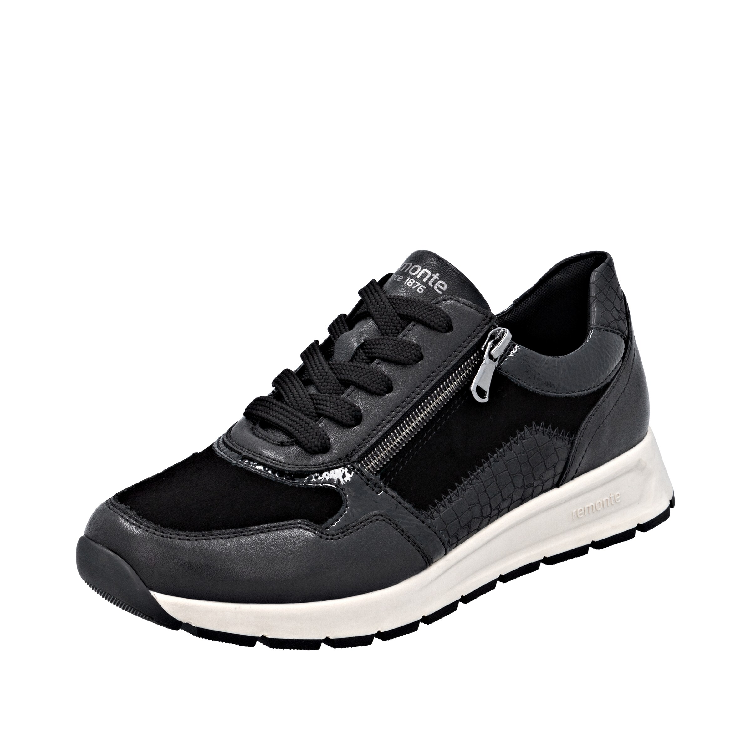 Baskets basses REMONTE en noir : devant
