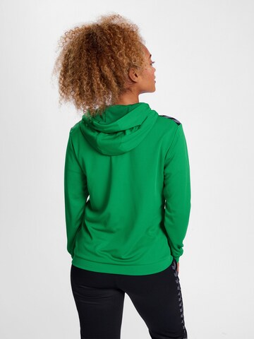 Hummel Athletic Zip-Up Hoodie 'AUTHENTIC PL' in Green