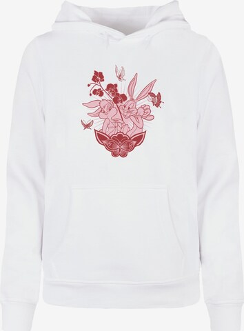 ABSOLUTE CULT Sweatshirt 'Looney Tunes - Bunny' in Wit: voorkant