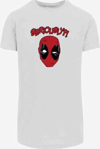 F4NT4STIC Shirt 'Marvel Deadpool Seriously' in Wit: voorkant