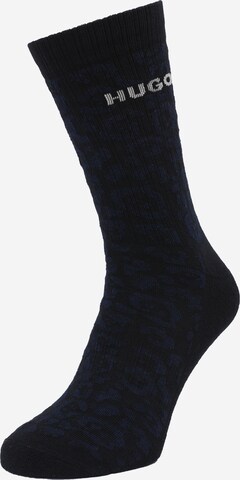 BOSS Black Socks 'QS Rib Lurex CC' in Blue: front