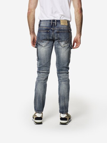 KOROSHI Slimfit Cargojeans in Blau
