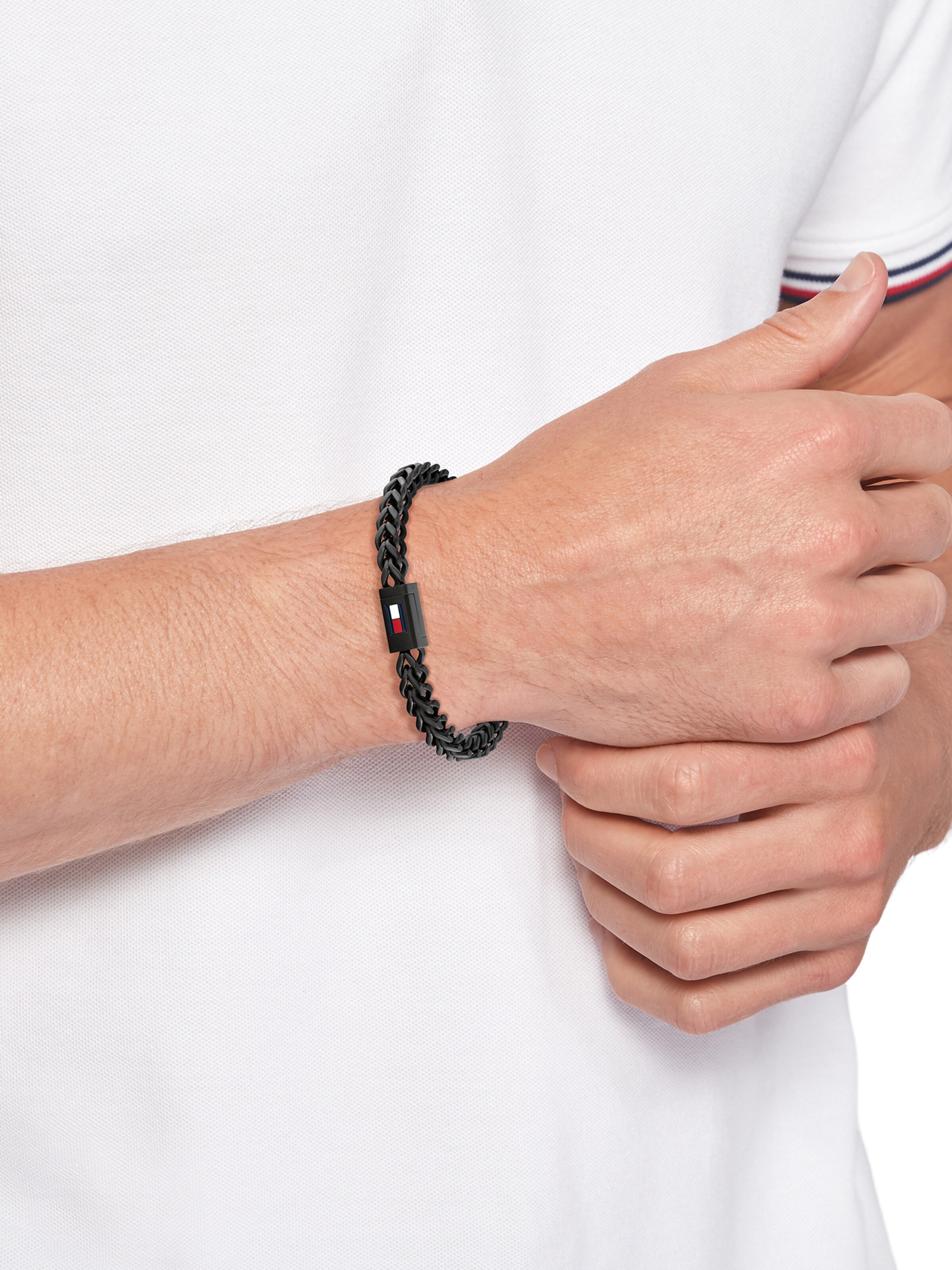 TOMMY HILFIGER Браслет в Черный: спереди