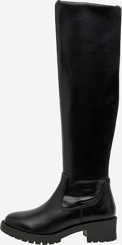 Bianco Over the Knee Boots 'Pearl' in Black: front