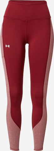 UNDER ARMOUR - Skinny Calças de desporto em vermelho: frente