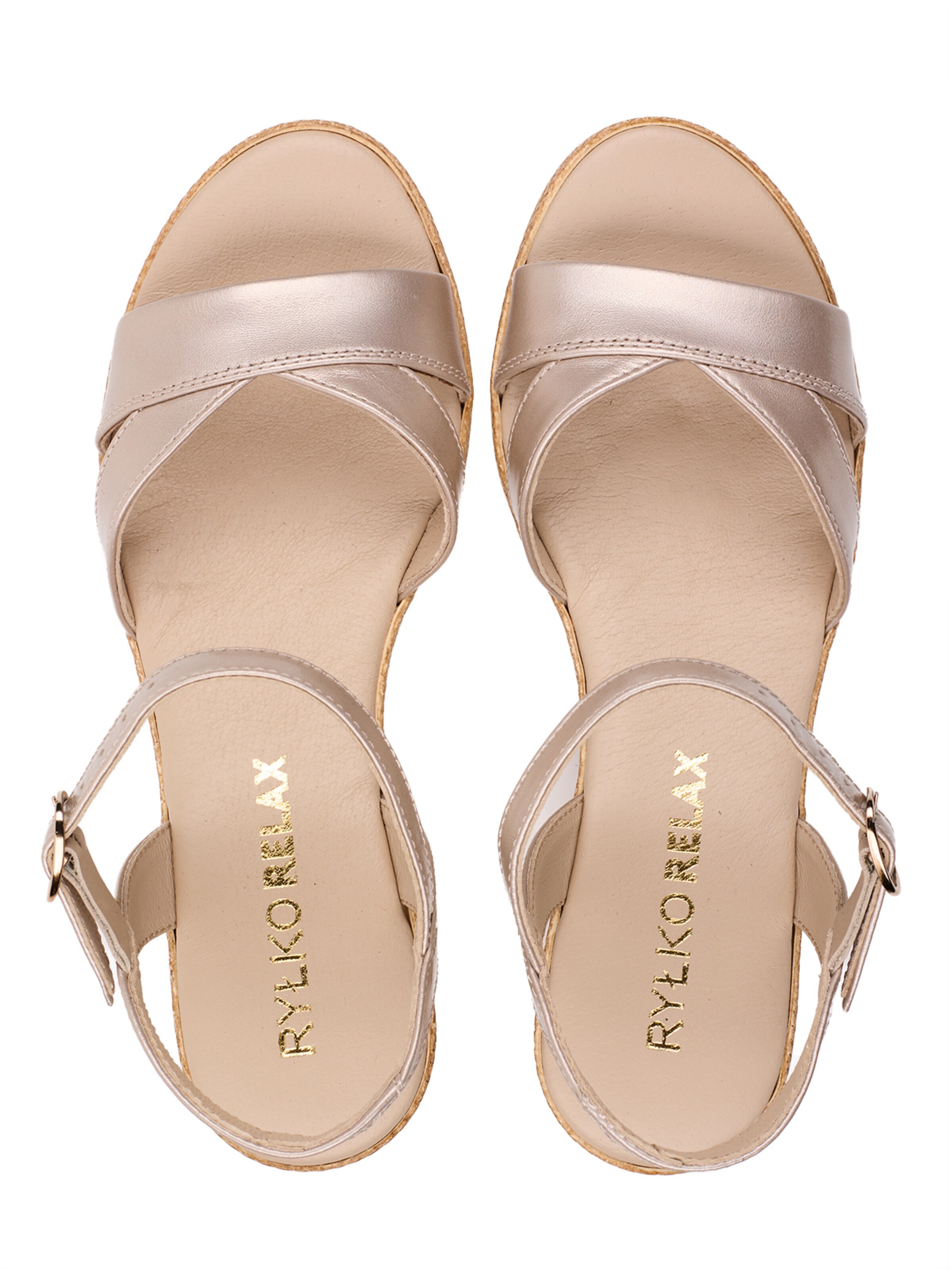 RYŁKO Босоножки с ремешком в Бежевый