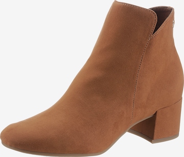 TAMARIS Booties in Brown: front