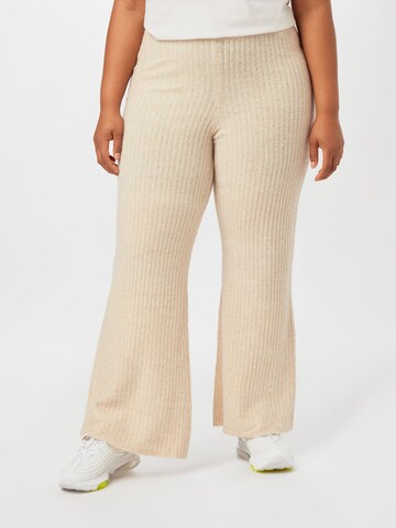 Noisy May Curve Flared Pants 'ALLY' in White: front