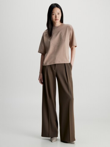 T-shirt Calvin Klein en marron