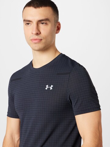 UNDER ARMOUR Functioneel shirt 'Grid' in Zwart