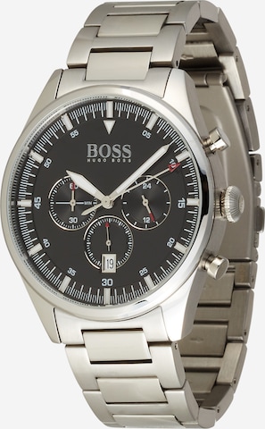 BOSS Black Analog Watch 'Pioneer' in Silver: front
