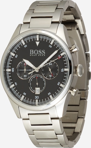 BOSS Black - Reloj analógico 'Pioneer' en plata: frente