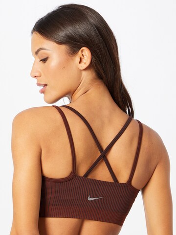 NIKE Bralette Sports Bra 'INDY' in Brown