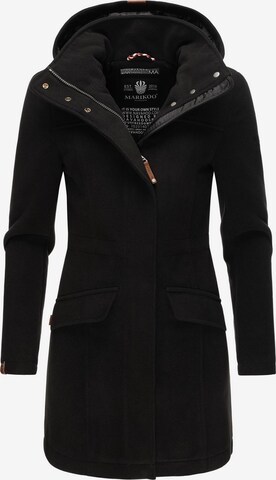 MARIKOO Between-Seasons Coat in Black: front