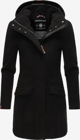 MARIKOO Between-Seasons Coat in Black: front