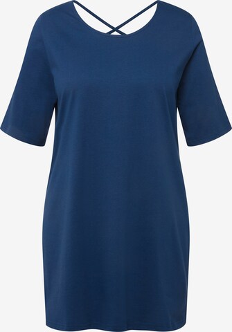 T-shirt Ulla Popken en bleu : devant