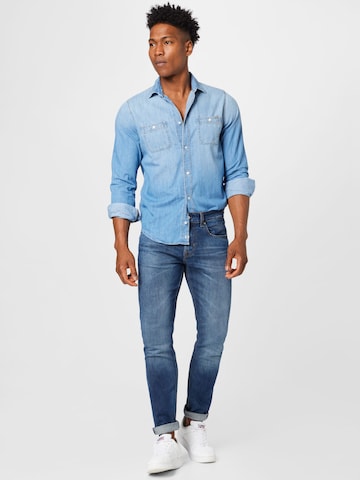 Pepe Jeans Slim Fit Hemd 'PORTLAND' in Blau