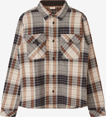 s.Oliver Regular fit Button Up Shirt in Beige: front