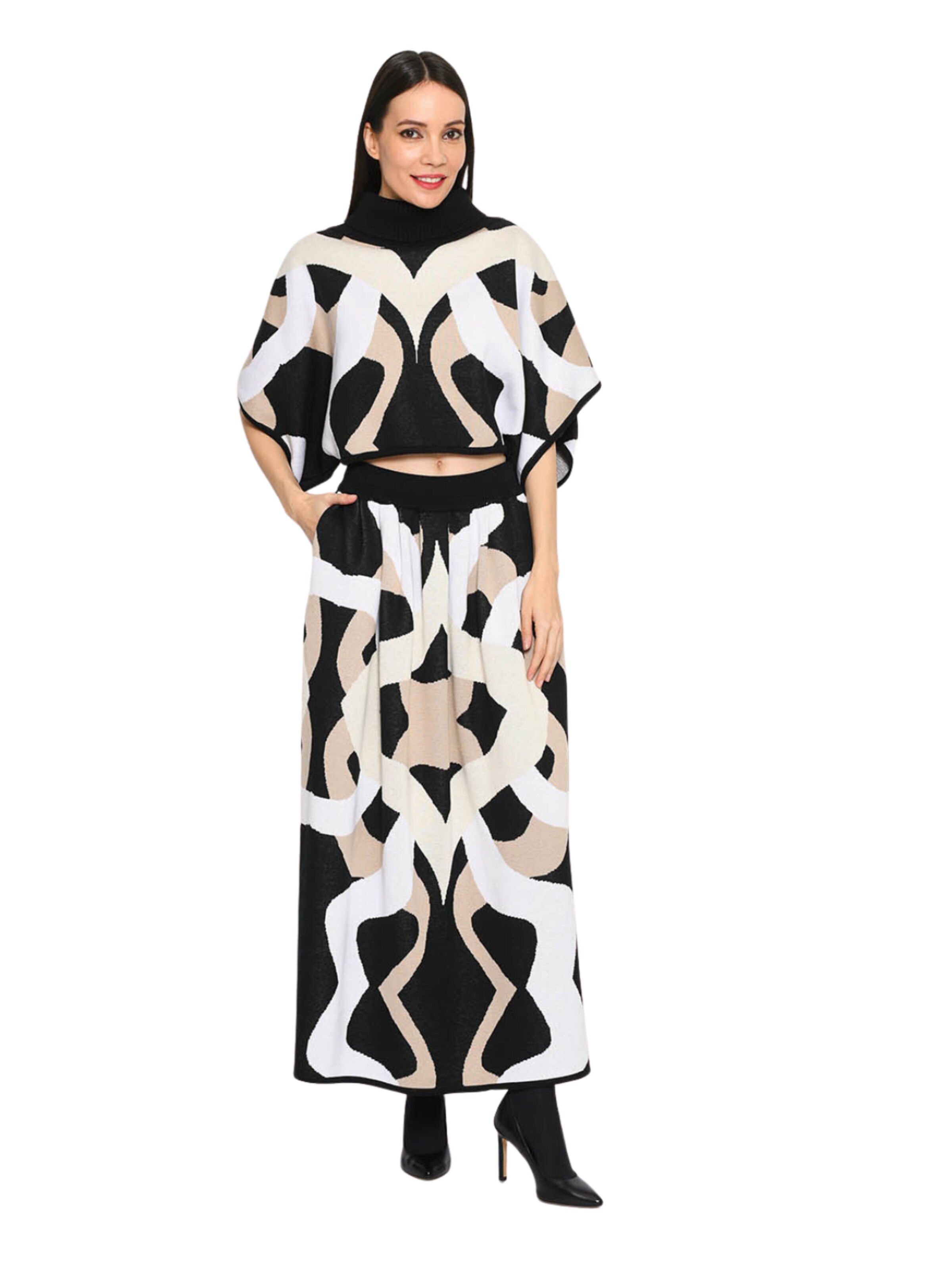 Csillag Zsuzsi - Falda 'Dreamgate Ruffled Pocket' en negro