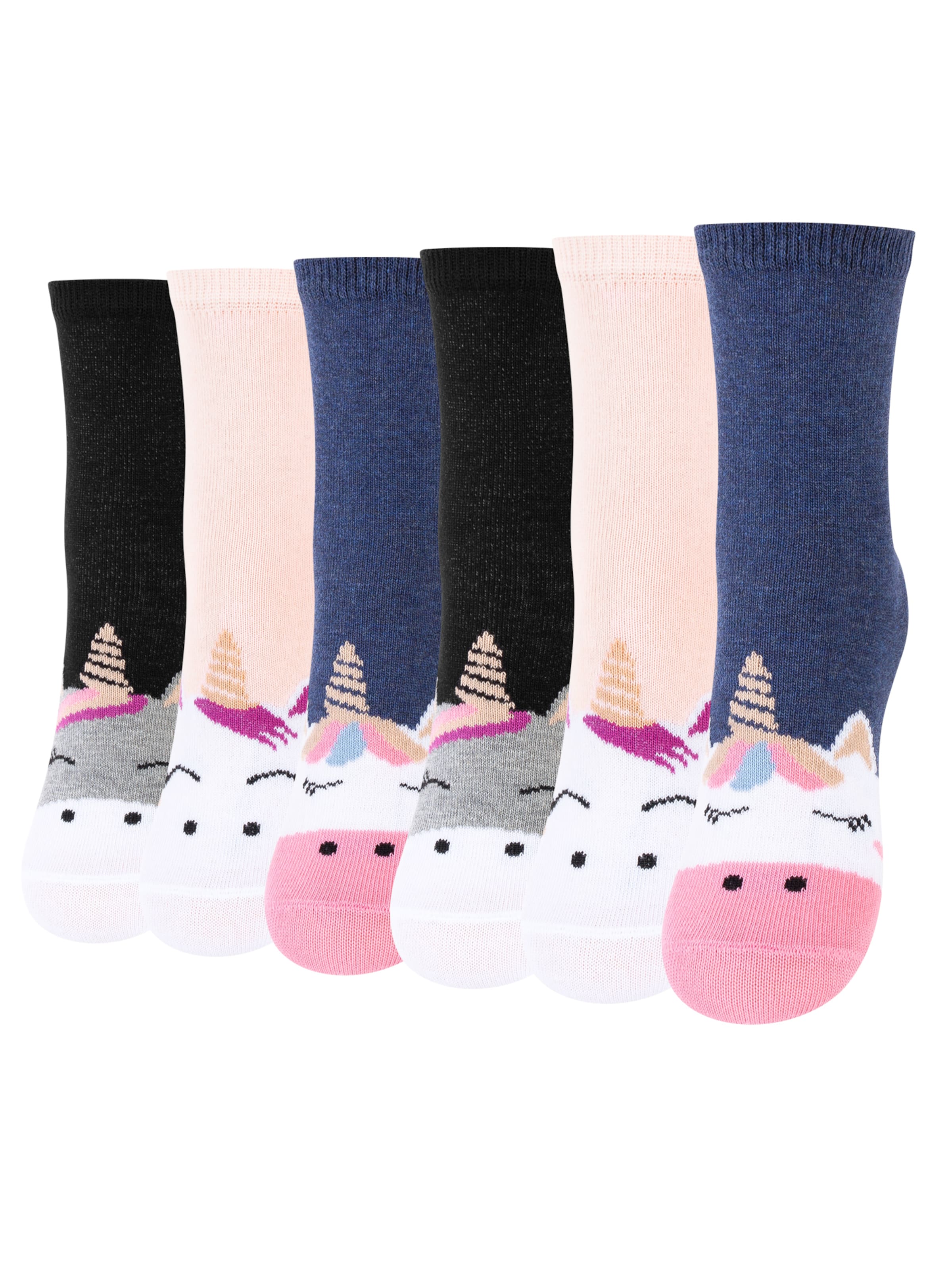 Calzino 'Einhorn' di Cotton Prime in blu: frontale