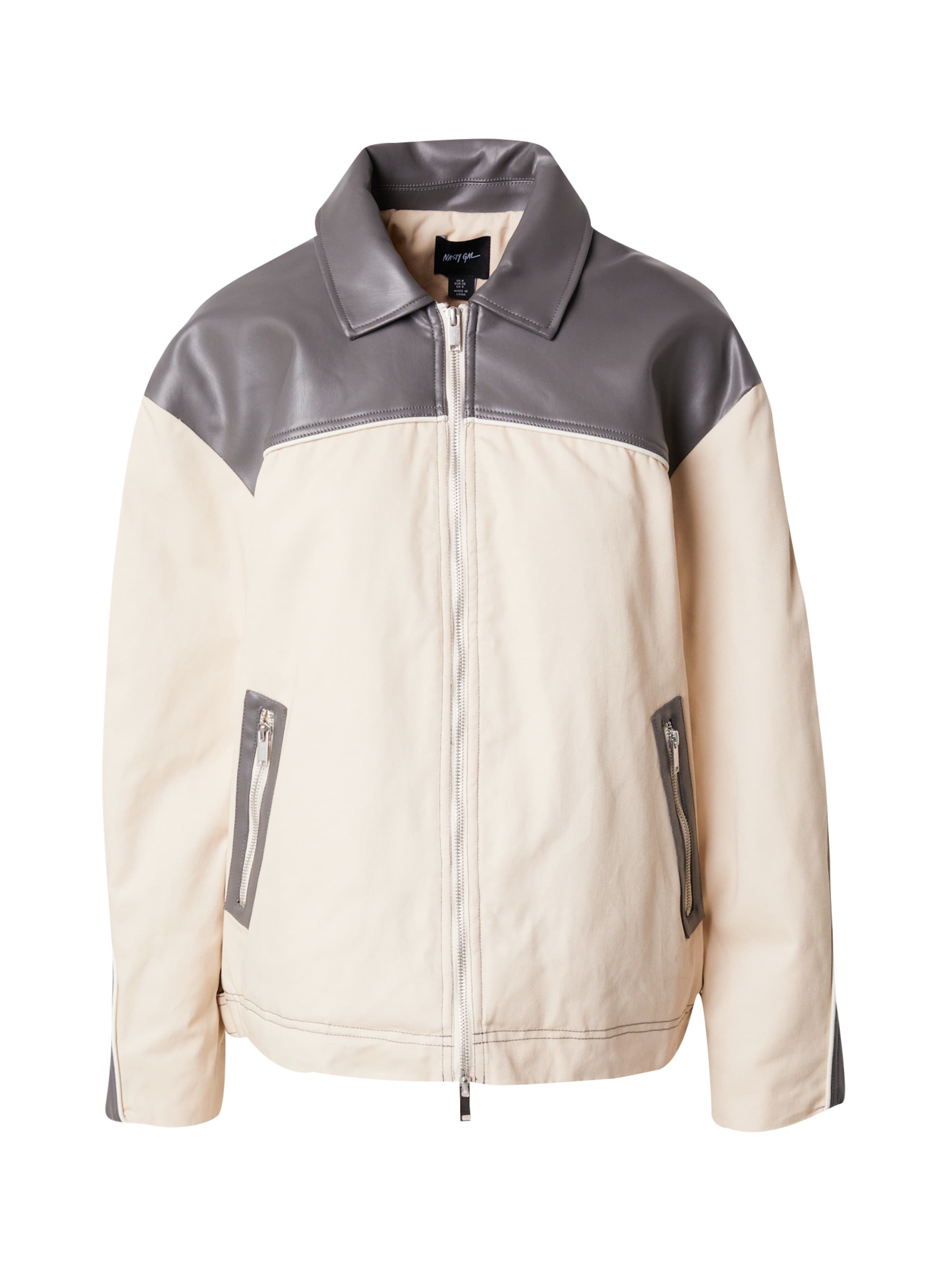 Nasty Gal Övergångsjacka i beige: framsida