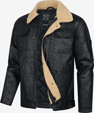 INDICODE JEANS Tussenjas 'INVados' in Zwart: voorkant