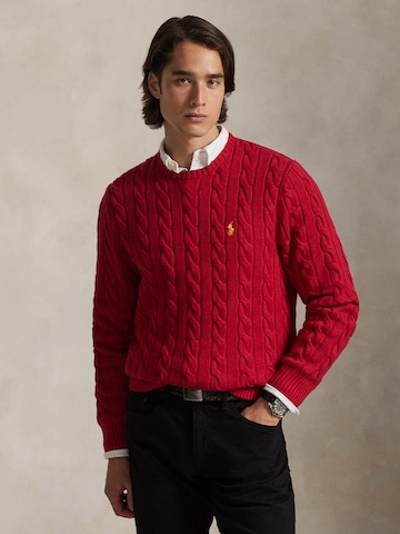 Pulover de la Polo Ralph Lauren pe roșu: față