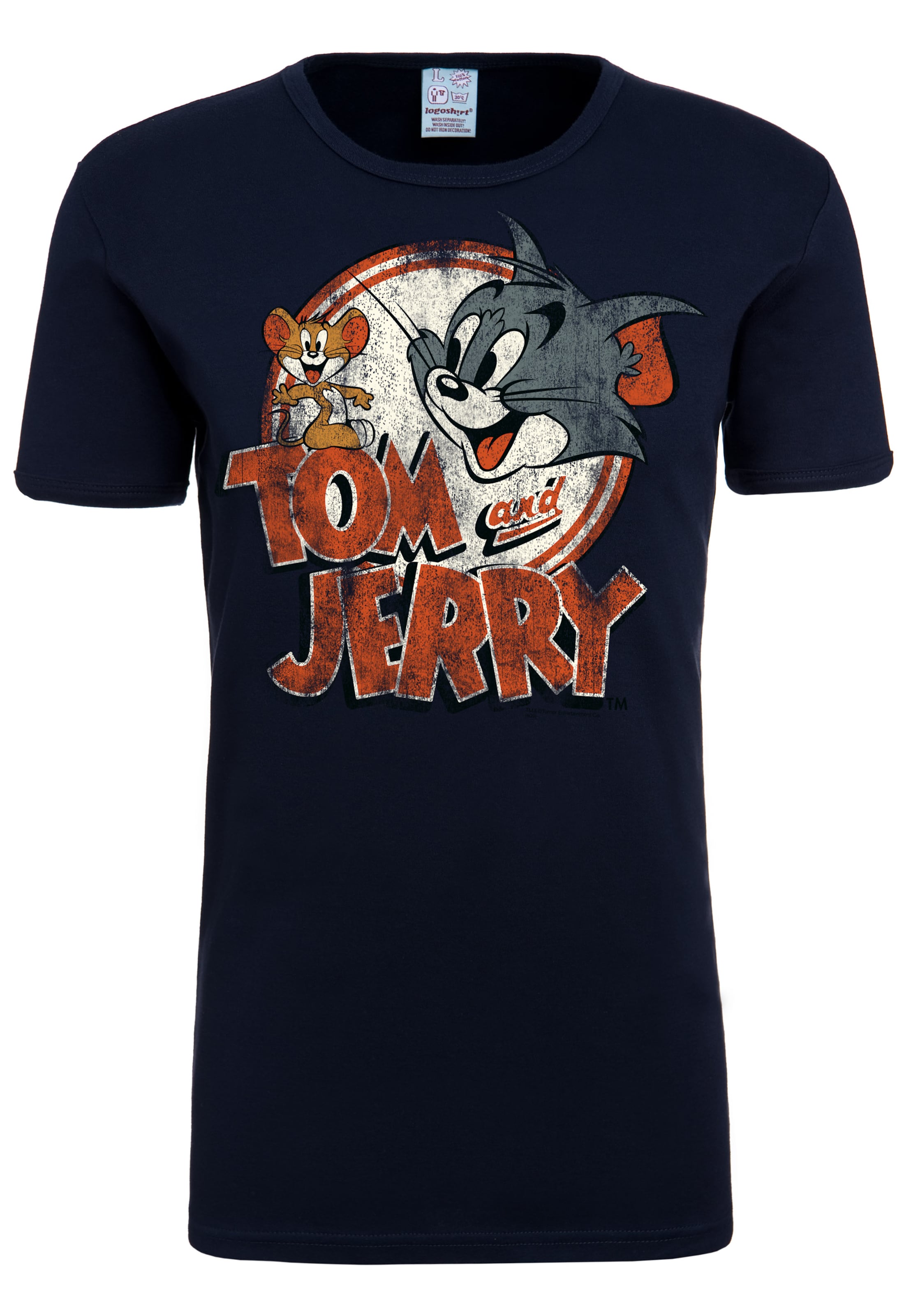 LOGOSHIRT Shirt 'Tom & Jerry' in Blue: front