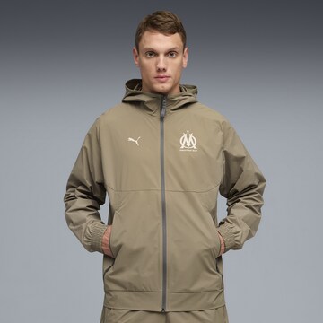 PUMA Trainingsjack 'Olympique de Marseille' in Groen: voorkant