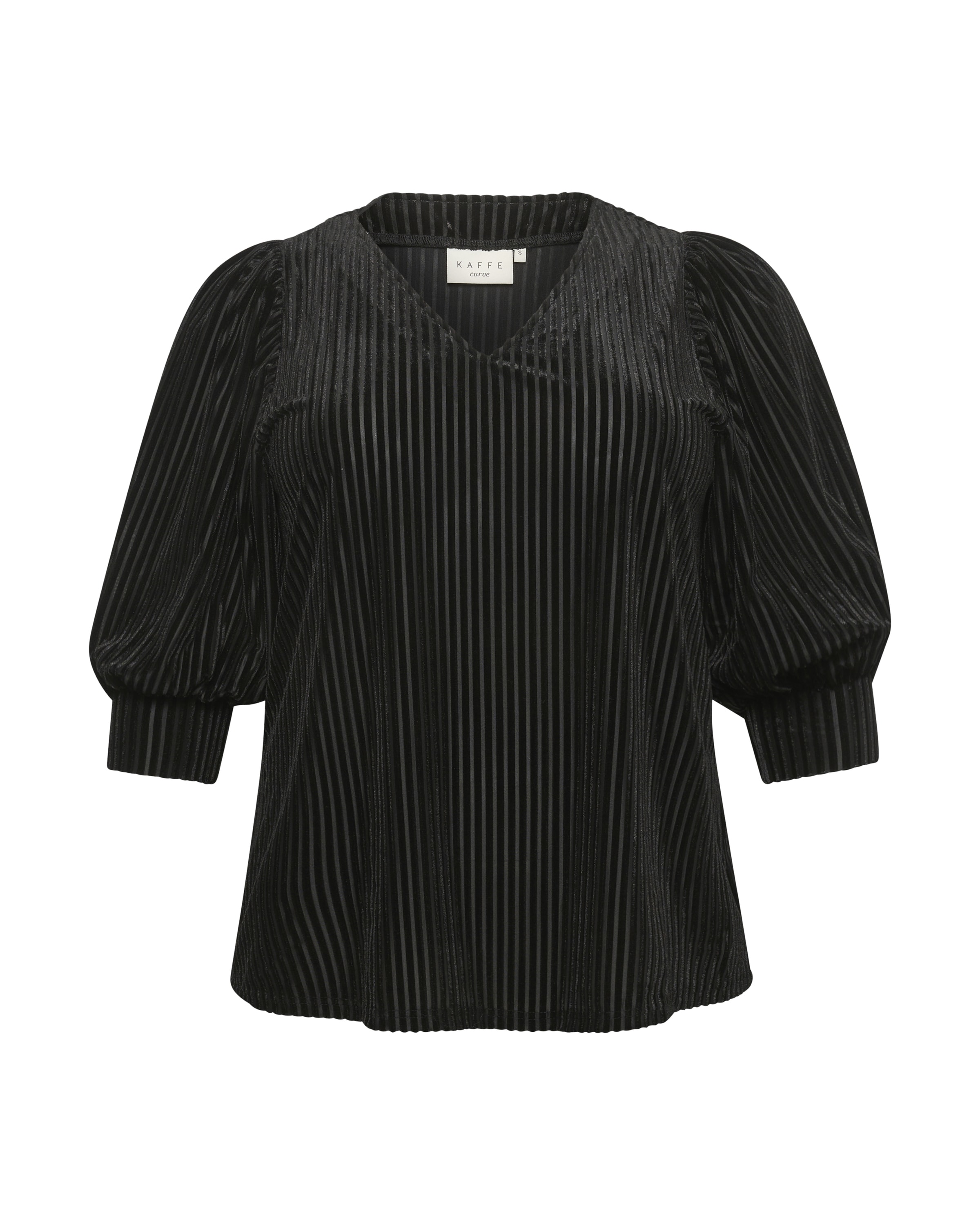 KAFFE CURVE Blouse 'Cacanna' in Black: front