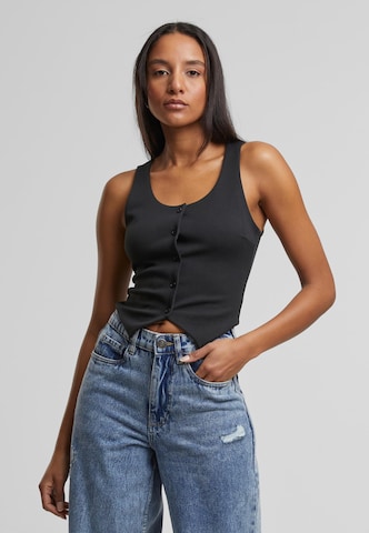 Gilet de costume Urban Classics en noir : devant