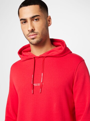 Regular fit Felpa di ARMANI EXCHANGE in rosso