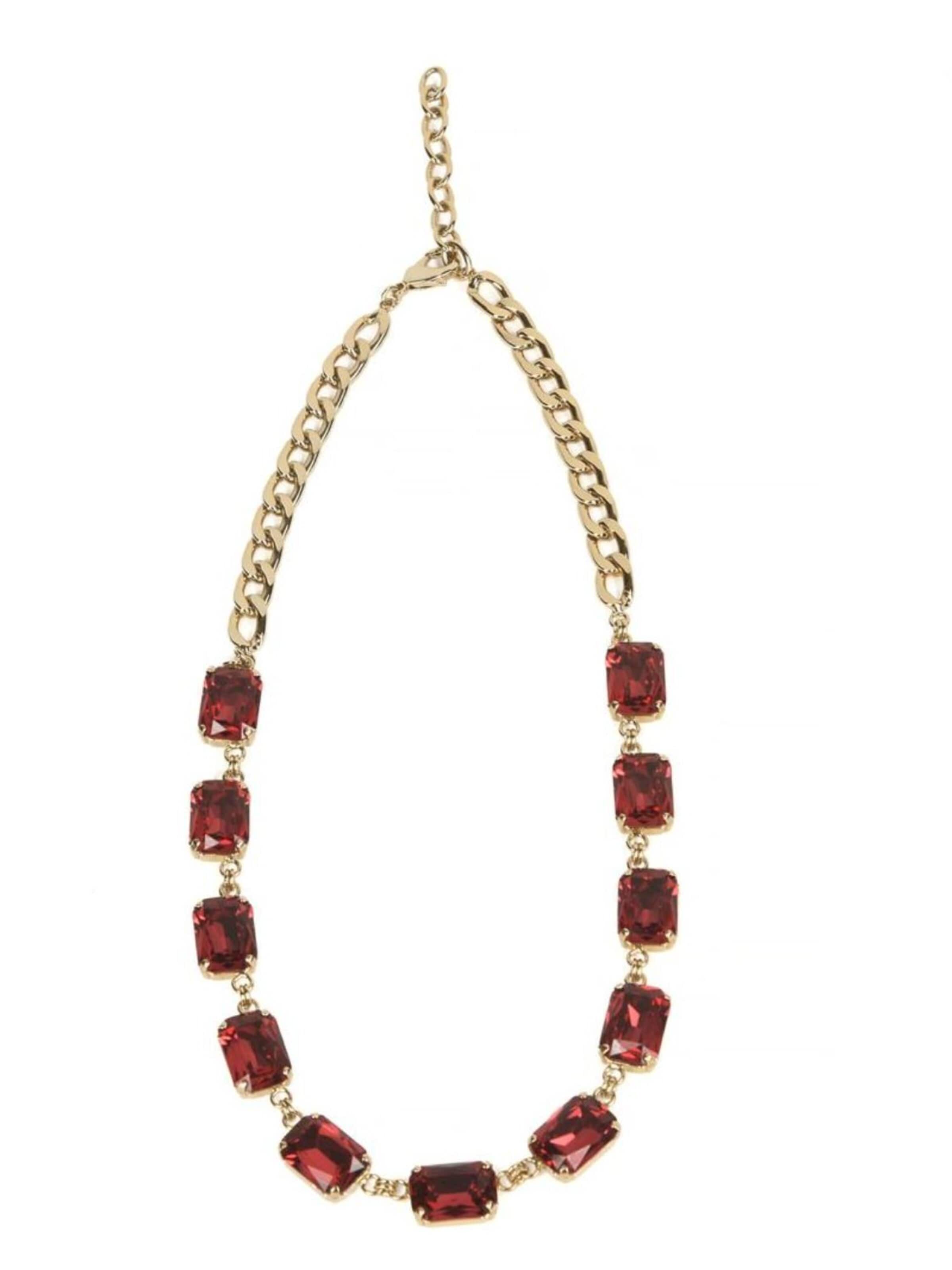 Collana 'Pax collana placcata oro con cristalli Swarovski rossi' di Addicted2 in oro: frontale