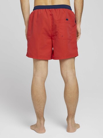 Shorts de bain TOM TAILOR en rouge