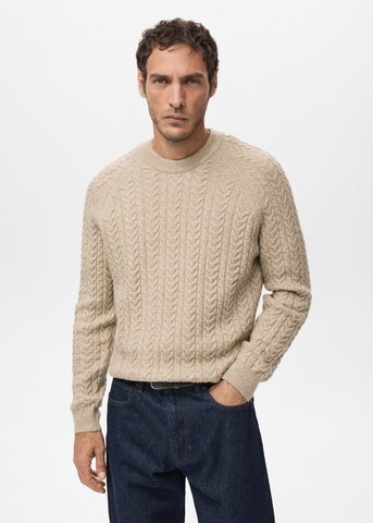 MANGO MAN Pullover in Braun: Vorderseite