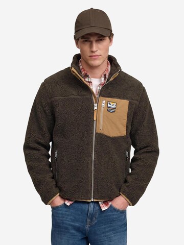 Superdry Fleece jas 'Mountain Full Zip Fleece SDM2014575A' in Groen