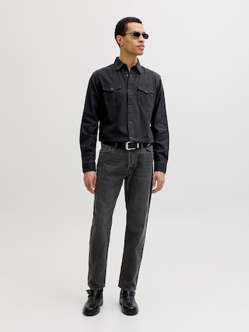 Jacks & Jones Regular Fit Hemd 'Herren Langarm Hemd'‌ in Grau