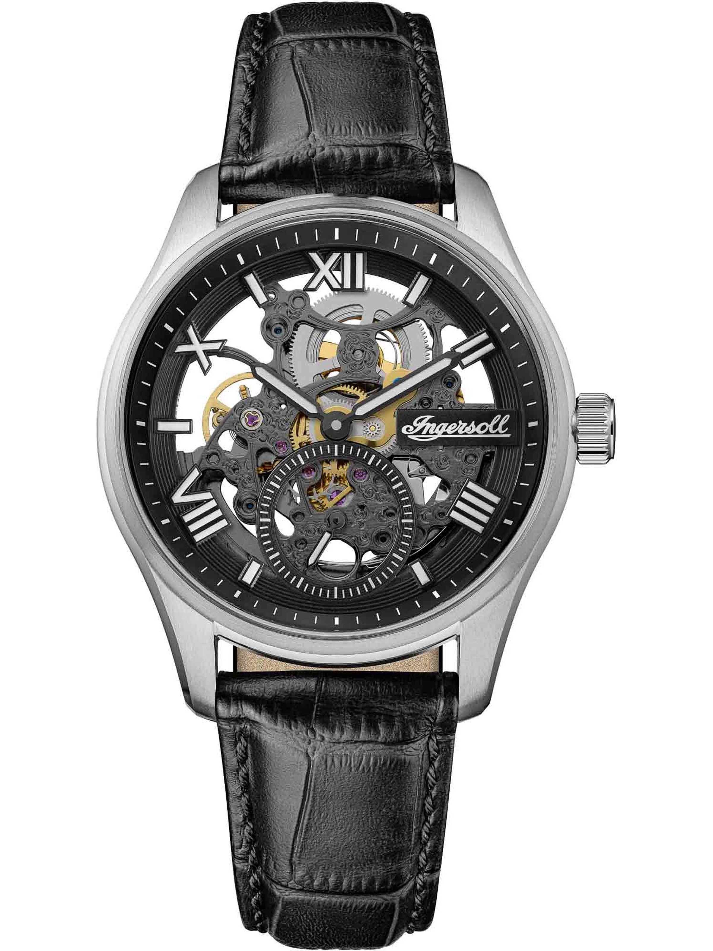 INGERSOLL Analoguhr in Schwarz: Vorderseite