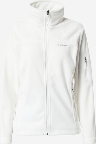 COLUMBIA Athletic Fleece Jacket 'Fast Trek II' in White: front