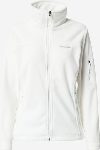 COLUMBIA Athletic fleece jacket 'Fast Trek II' in White: front