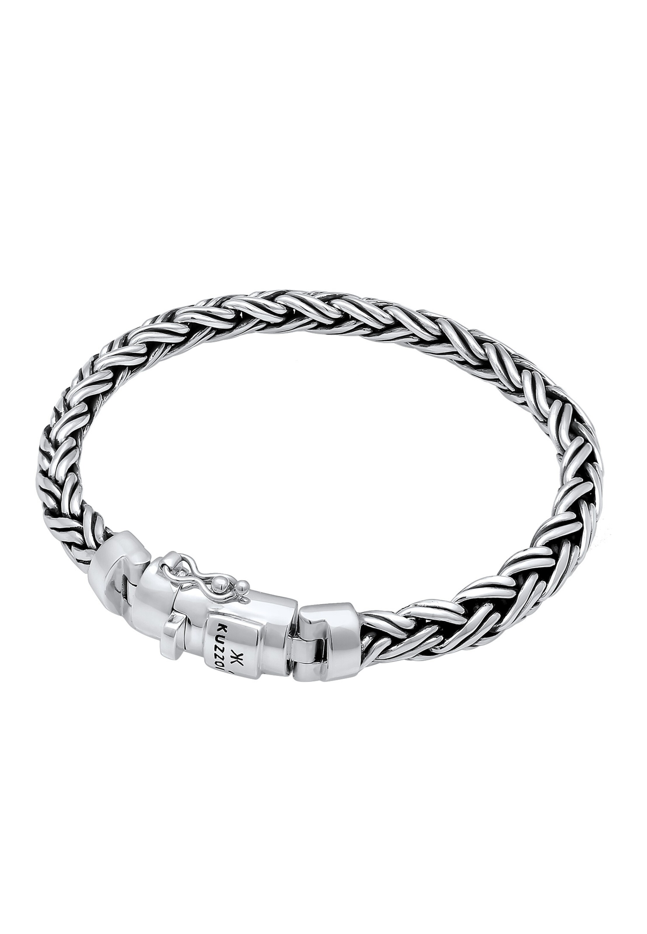 KUZZOI Armband 'Twisted' in Silber
