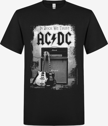 T-Shirt 'AC/DC In rock we trust t-shirt' AC/DC en noir : devant