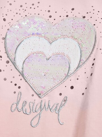 Maglietta 'Heart strass' di Desigual in rosa