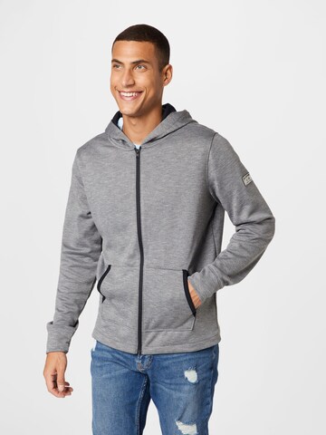 Veste de survêtement HOLLISTER en gris : devant